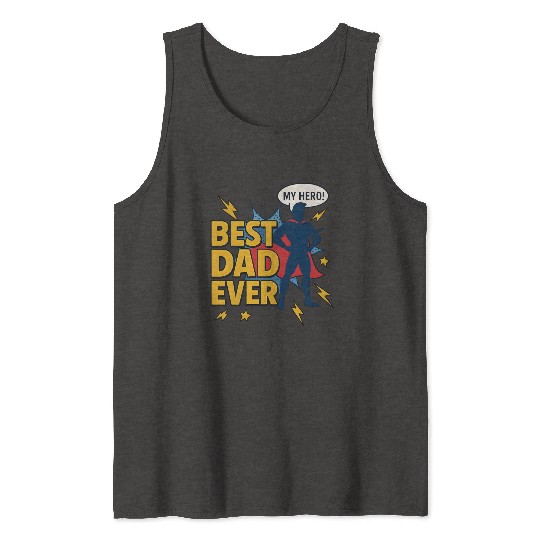 Best Dad ever superhero style Tank Tops