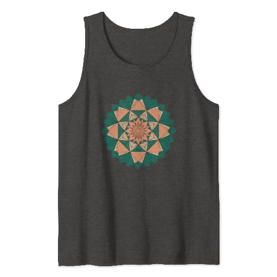 Abstract Starburst Mandala Tank Tops