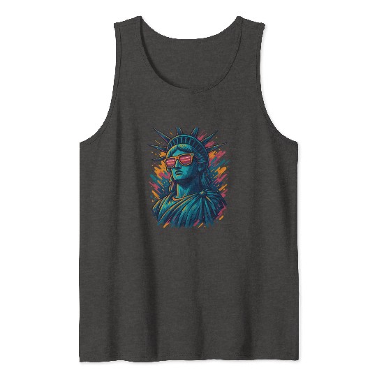 Urban Streetwear Statue of Liberty Tank Tops Design