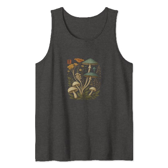 Floral Fusion: Modern Botanical Embrace Tank Tops