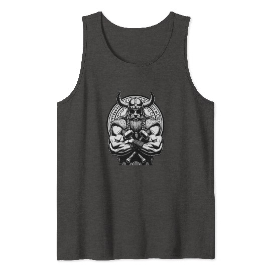 Viking Warrior Man Odin Thor Norman Walhalla Tank Tops