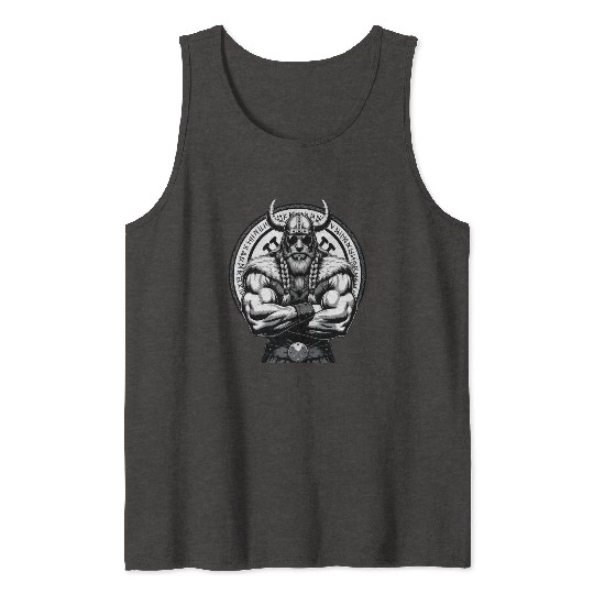 Viking Warrior Man Odin Thor Norman Walhalla Tank Tops