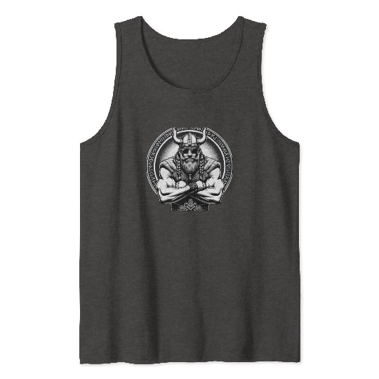 Viking Warrior Man Odin Thor Norman Walhalla Tank Tops