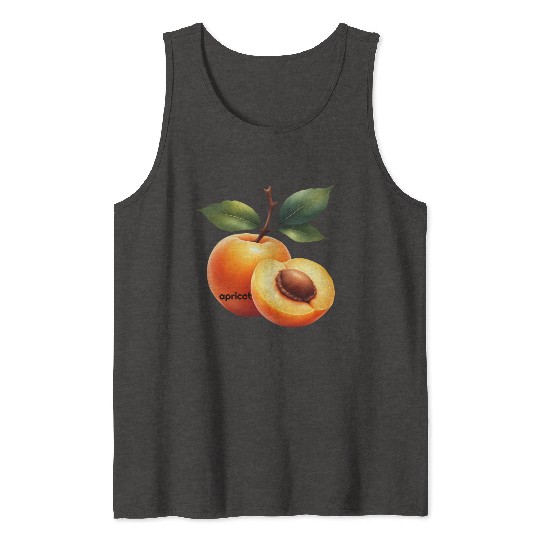 Apricot branch with green leaves Tank Tops