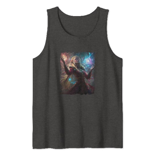 Magical Elf Sorceress under Starlight Tank Tops