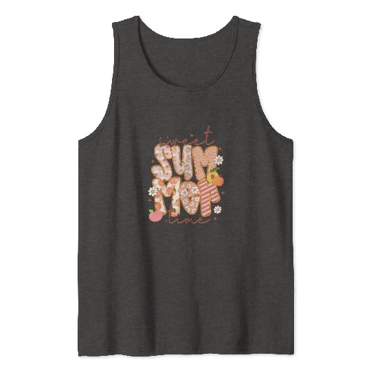 Sweet Summer Time Preppy Peach Tank Tops
