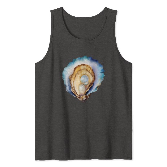 Watercolor Oyster Shell Tank Tops
