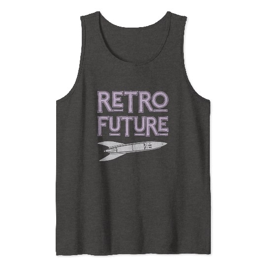Retro Future Rocket Nostalgia Tank Tops