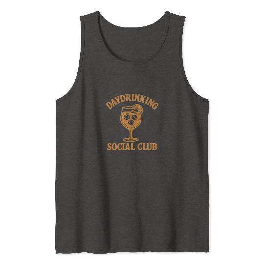 Daydrinking Soociial Clubb – Funny Cocktail Design Tank Tops