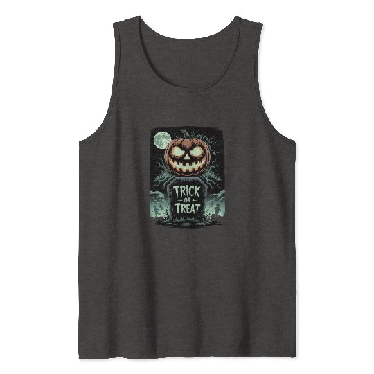 Halloween Horror Scary Thriller Trick Or Treat Tank Tops
