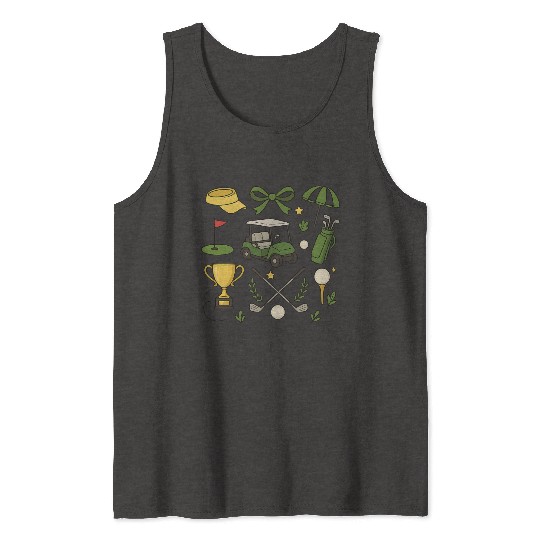Preppy Golf Coquette Golf Tank Tops