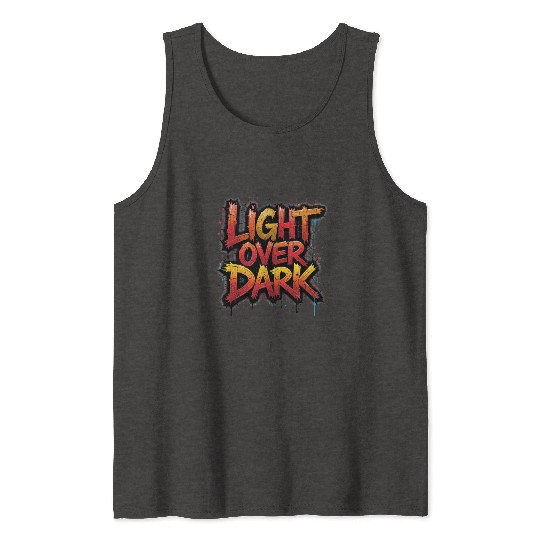 Light Over Dark Bold Graffiti Street Art Tank Tops