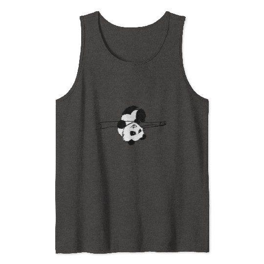 Cute Panda on Bamboo Tank Tops Accessory, Minimalist