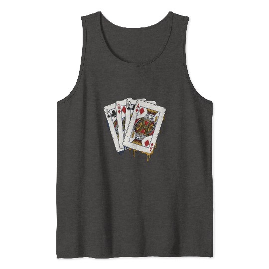 poker cards spades hand Tank Tops