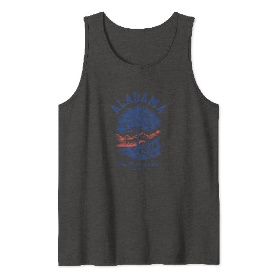 Albm State Outline – License Plate Art Tank Tops