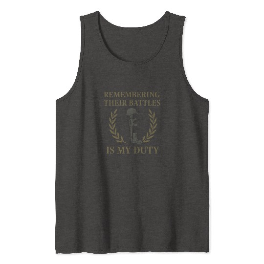 Military Historian Battlefield Research War Tank Tops