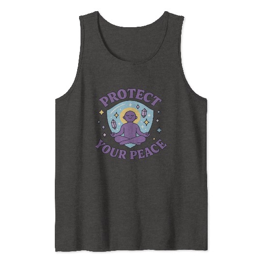 Protect Your Peace Meditation Zen Spiritual M Tank Tops