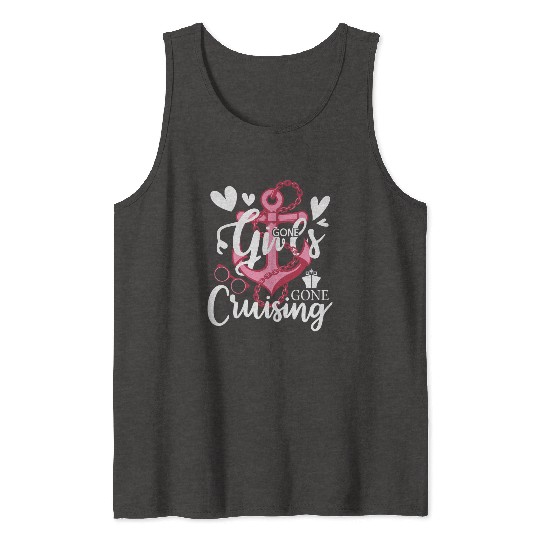 Girls Gone Cruising Pink Cruise Ship Tank Tops