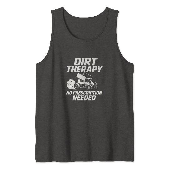 Sprint Car Racing Dirt Track Speed Oval Race Tank Tops