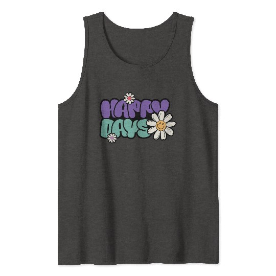 Happy Days | Groovy Retro Daisy Flower Tank Tops