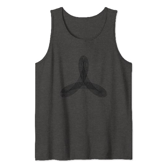 black wavy lines Tank Tops