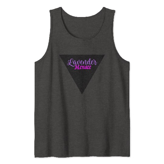 Lavender Menace Black Triangle Tank Tops
