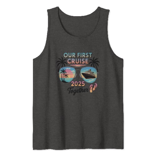 First Cruise 2025 Sunset Sunglasses Design Tank Tops