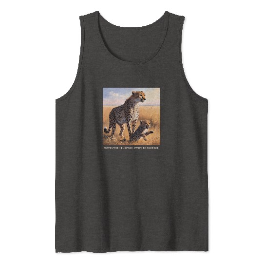 Mama Cheetah and Cub Tank Tops