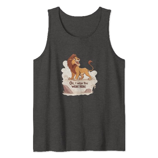 Lonely Lion Longing Tank Tops