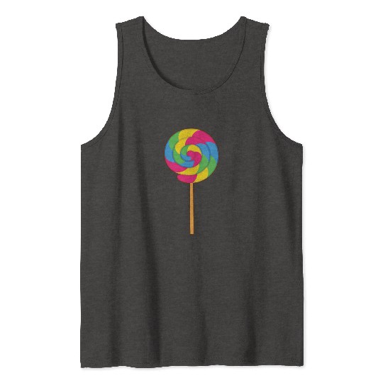Lollipop Rainbow Sucker Candy Halloween Costume Tank Tops