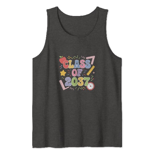 Class of 2037 Grow With Me, Funny back to school Tank Tops