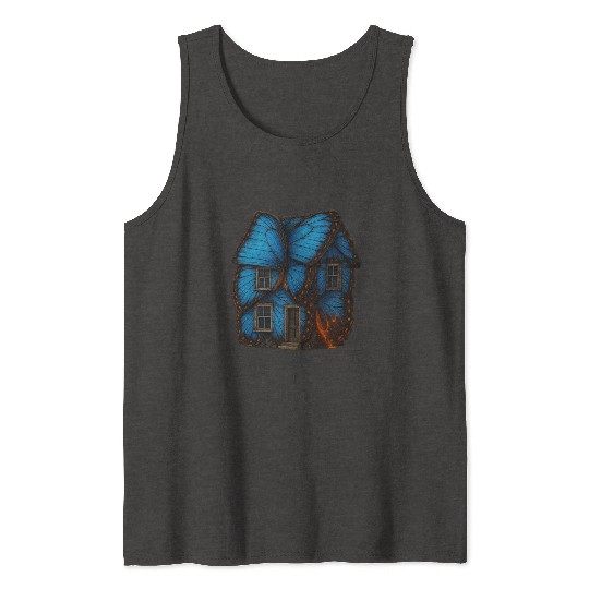 Butterfly Wing House Tank Tops