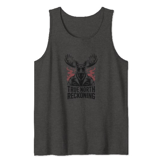 True North Reckoning Moose Biker Tank Tops