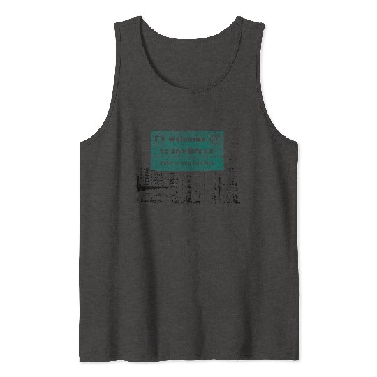 Bronx Welcome Sign Artistic Print Tank Tops