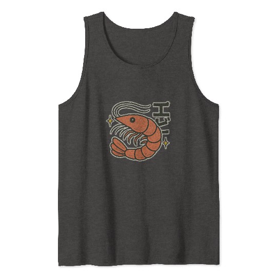 Kawaii Shrimp Japanese Tank Tops