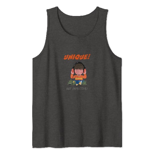 Unique Not Defective Autism Advocacy Tank Tops