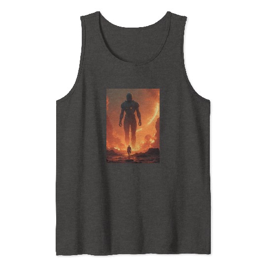 Giant Alien Overwatch Scene Tank Tops