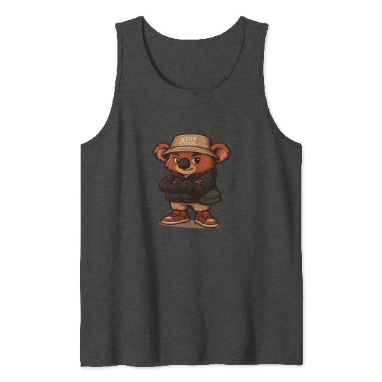 Cool Chameleon Streetwear Mascot - Urban Style Tank Tops
