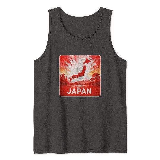 Japan - Land Of The Rising Sun Tank Tops