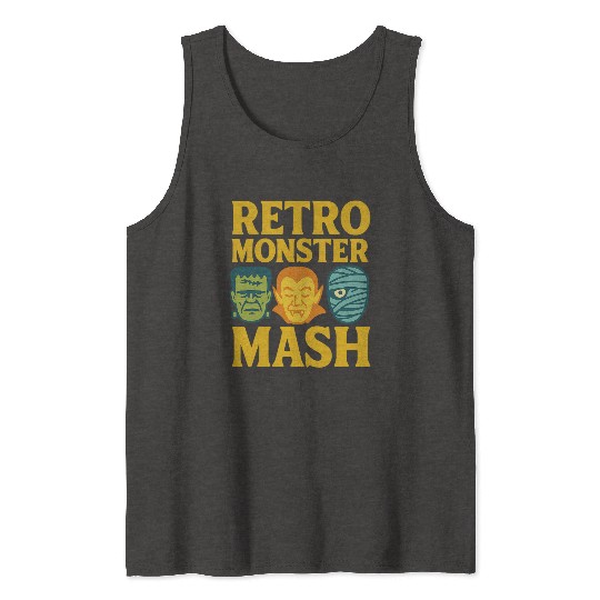 Retro Monster Mash Tank Tops Design
