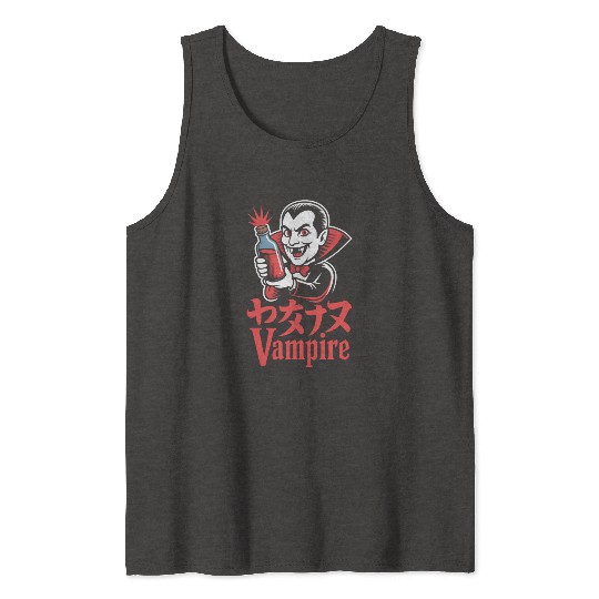 Vampire Cartoon Character with Potion Tank Tops