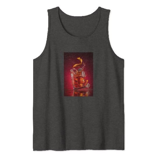 Splashing Negroni Cocktail Tank Tops