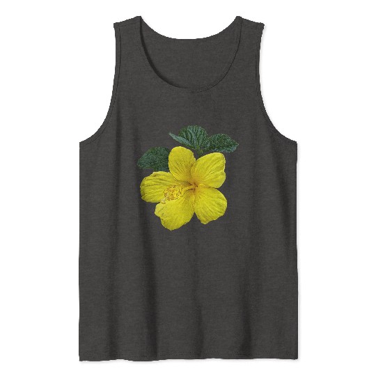 One Yellow Hibiscus Tank Tops