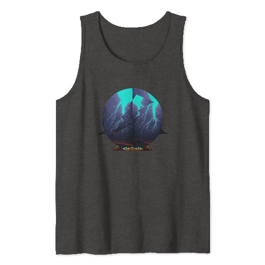 Royal Blue Lightning Tank Tops