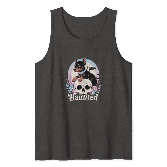Haunted Doberman Puppy – Spooky Cute Gothic Dog Tank Tops