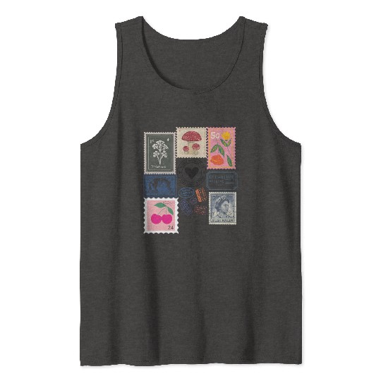 Vintage Stamps Tank Tops