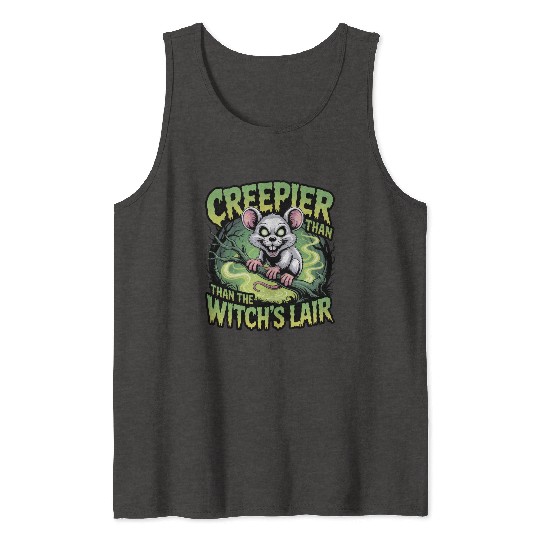 Creeper Mouse in Witch's Lair Design Tank Tops