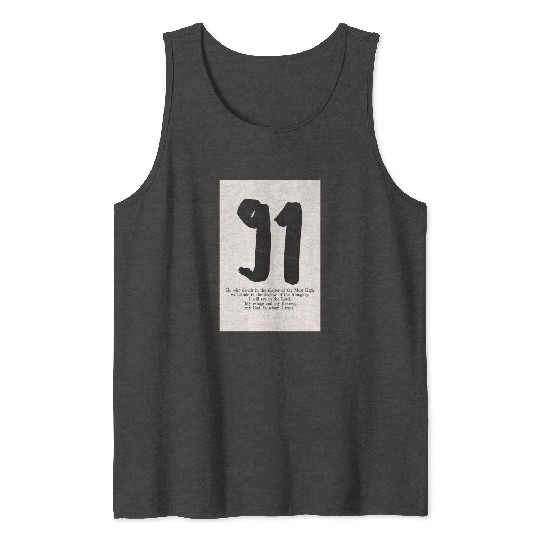 Psalm 91 Minimalist Christian typography poster Tank Tops
