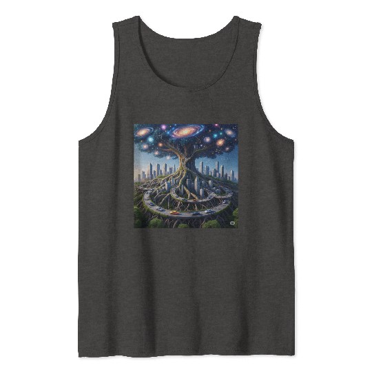 Celestial Urban Tree of the Cosmos Tank Tops