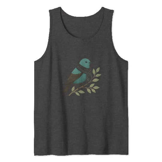 Palestine Sunbird with Keffiyeh and Olive Branch Tank Tops